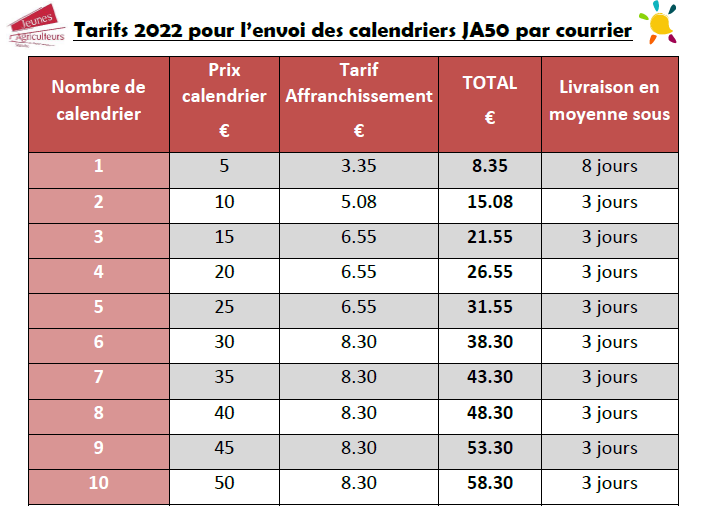 Calendrier Ja Manche 2023 Jeunes Agriculteurs De La Manche | Le Syndicat Des Jeunes Agriculteurs De  La Manche